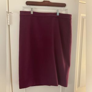 J Crew Burgundy Pencil Skirt